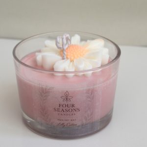 Χειροποίητο αρωματικό κερί σόγιας Lilly Cotton Candle