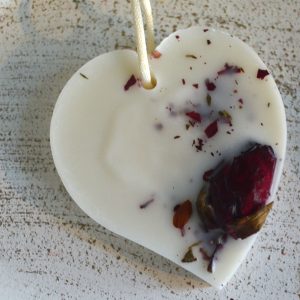 Αρωματική ταμπλέτα καρδιά με τριαντάφυλλο