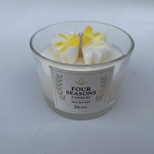 Χειροποίητο αρωματικό κερί σόγιας Dove με μαργαρίτα