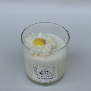 Χειροποίητο αρωματικό κερί σόγιασ salted caramel με μαργαρίτα