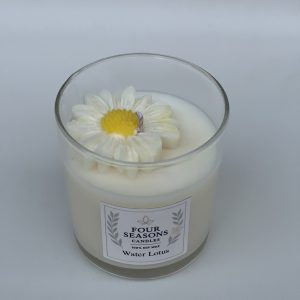 Χειροποίητο αρωματικό κερί σόγιας με μαργαρίτα water lotus