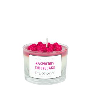 Χειροποίητο αρωματικό κερί σόγιας Raspberry Cheesecake